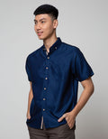 Larusso Short Sleeve Shirt Soft Jeans Plain