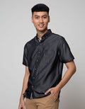 Larusso Short Sleeve Shirt Soft Jeans Plain