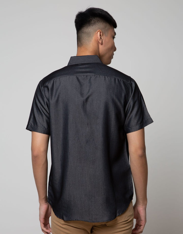 Larusso Short Sleeve Shirt Soft Jeans Plain