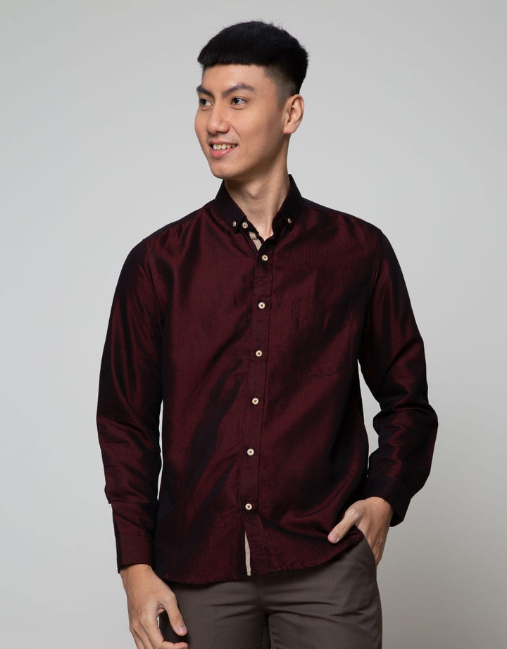 Larusso Kemeja Lengan Panjang Soft Jeans Polos