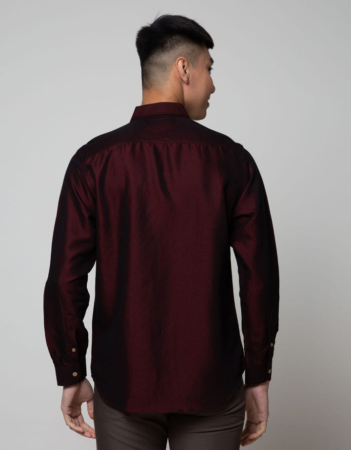 Larusso Kemeja Lengan Panjang Soft Jeans Polos