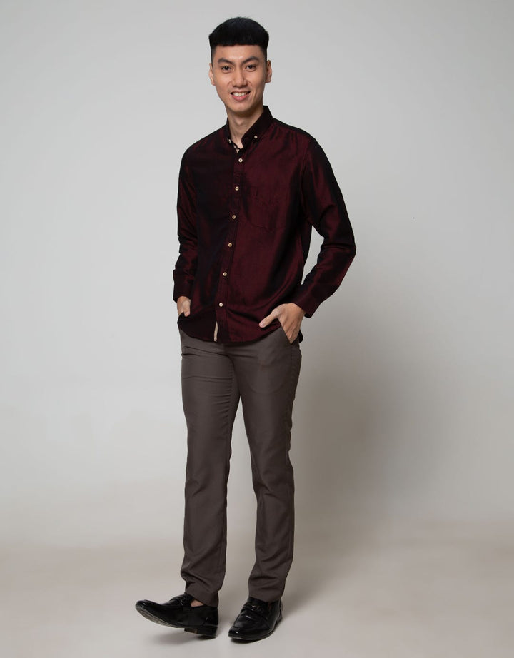 Larusso Kemeja Lengan Panjang Soft Jeans Polos