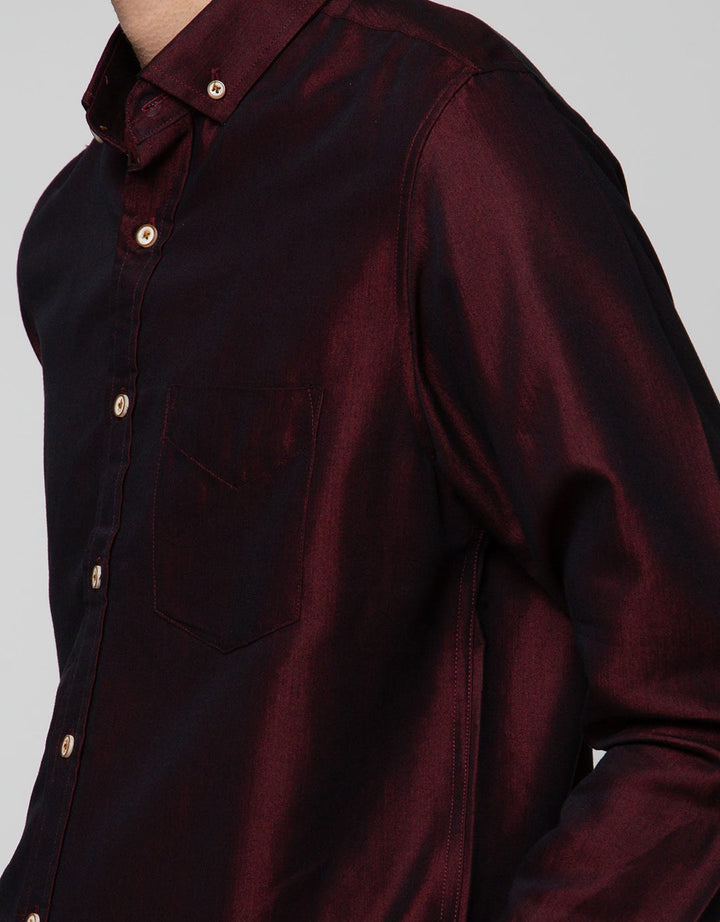 Larusso Kemeja Lengan Panjang Soft Jeans Polos