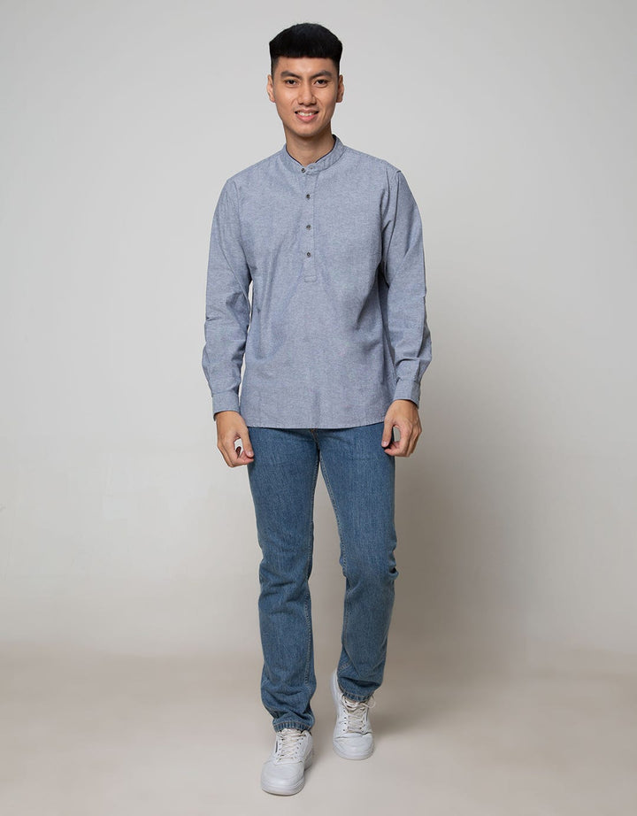 LR2 Kemeja Oxford Changi Polos Button Up