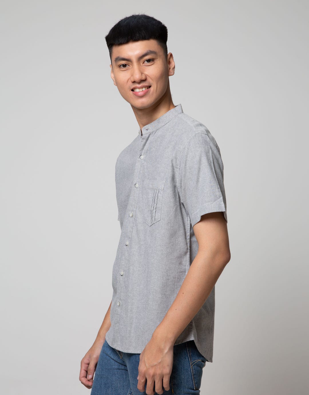 LR2 Kemeja Oxford Changi Polos Pocket