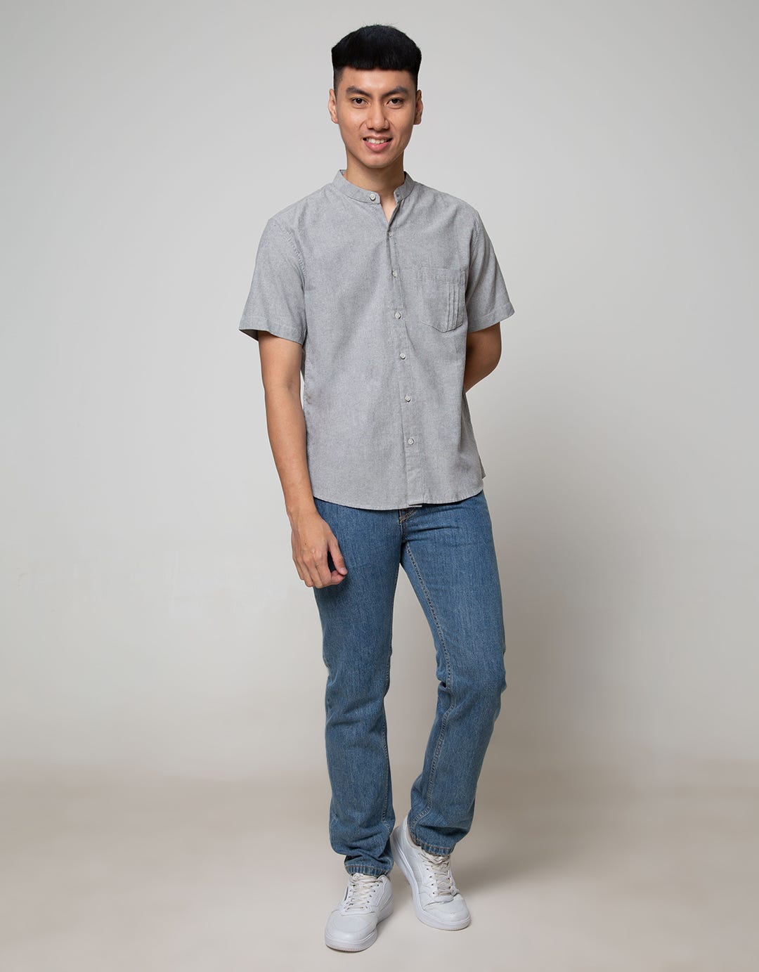 LR2 Kemeja Oxford Changi Polos Pocket