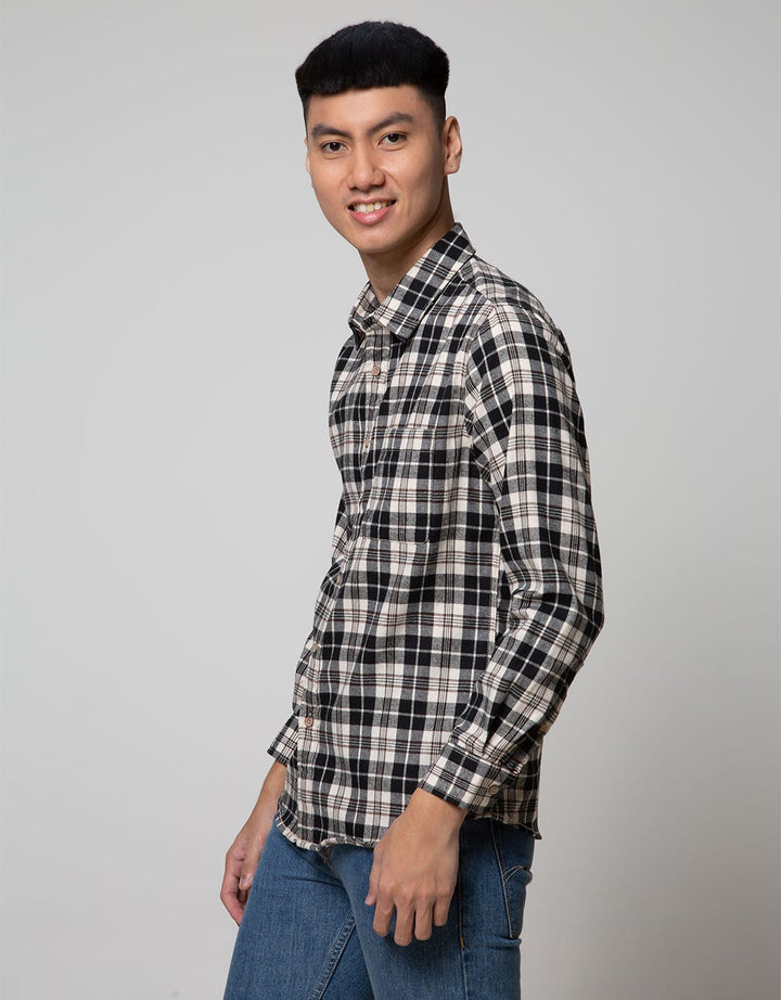 D'Britano Flannel Checked Long Sleeve Shirt