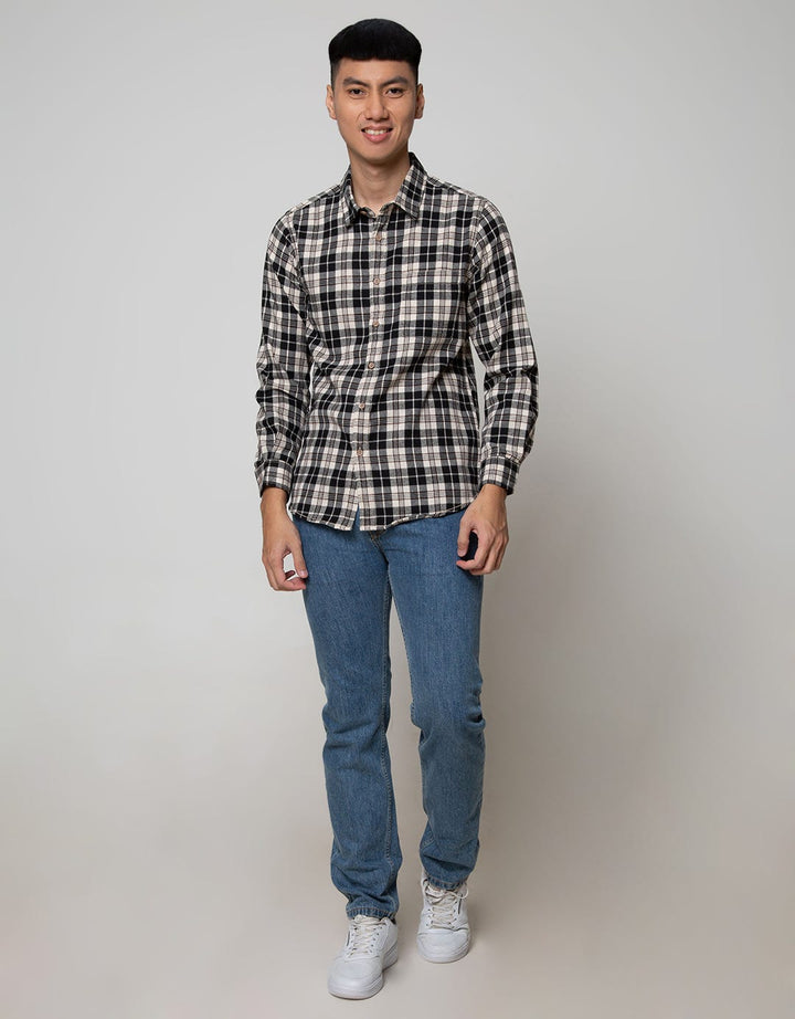 D'Britano Flannel Checked Long Sleeve Shirt