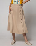 Details Maxi Skirt With Side Buttons