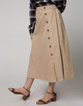 Details Maxi Skirt With Side Buttons