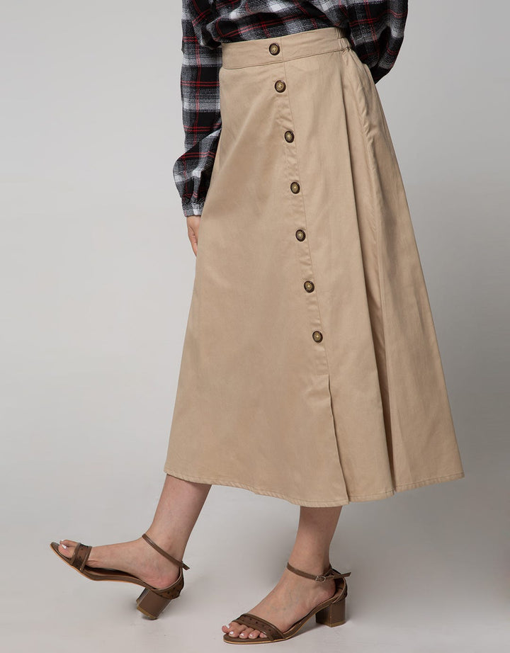 Details Maxi Skirt With Side Buttons