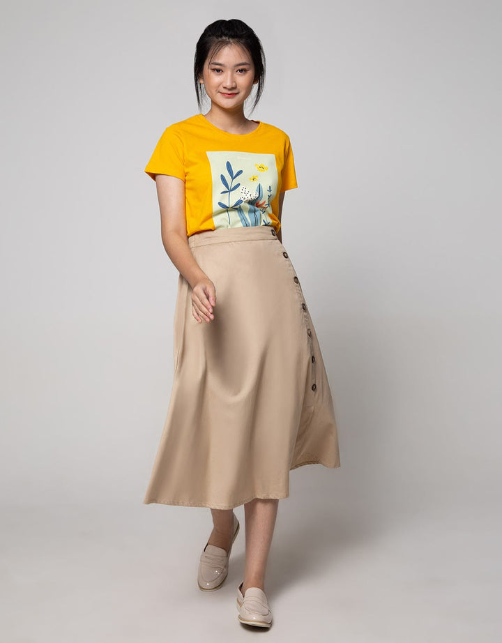 Details Maxi Skirt With Side Buttons