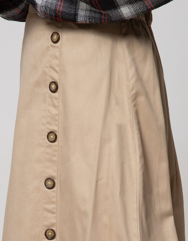 Details Maxi Skirt With Side Buttons