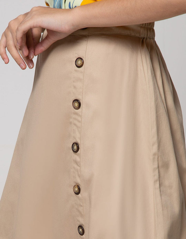 Details Maxi Skirt With Side Buttons