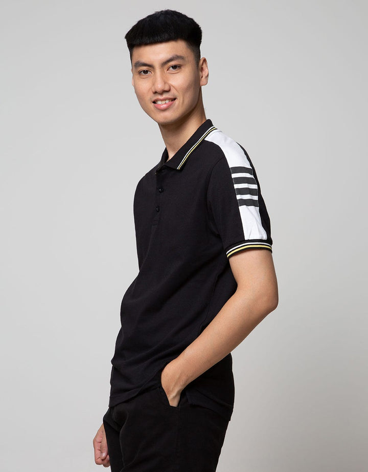Country Fiesta Men'S Polo Shirt Stipe Collar