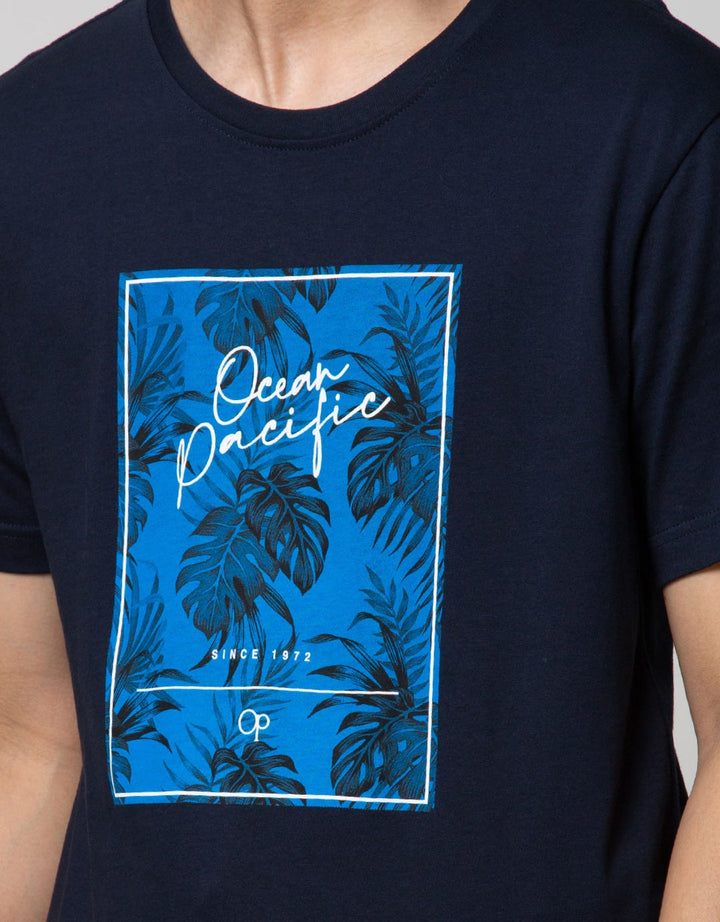 Ocean Pacific Mens T-Shirt Young Photoprint Leaves