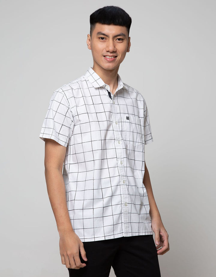 Ocean Pacific Mens Shirt Short Motif Kotak