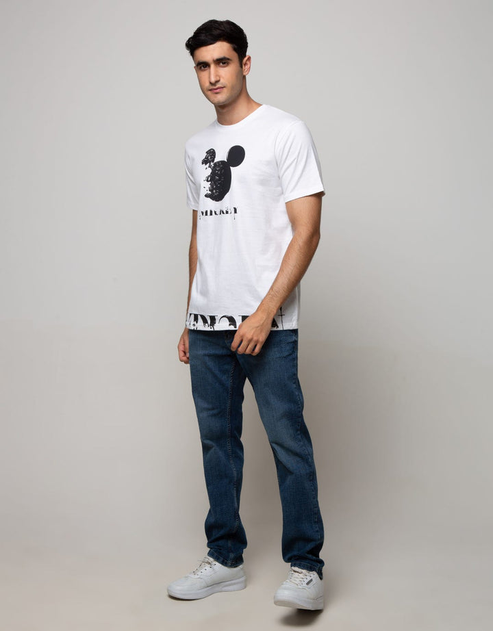 Disney Mickey Mouse Logo Front Short Sleeve T-Shirt