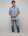 Gab's Short Sleeve Shirt Leaf Print