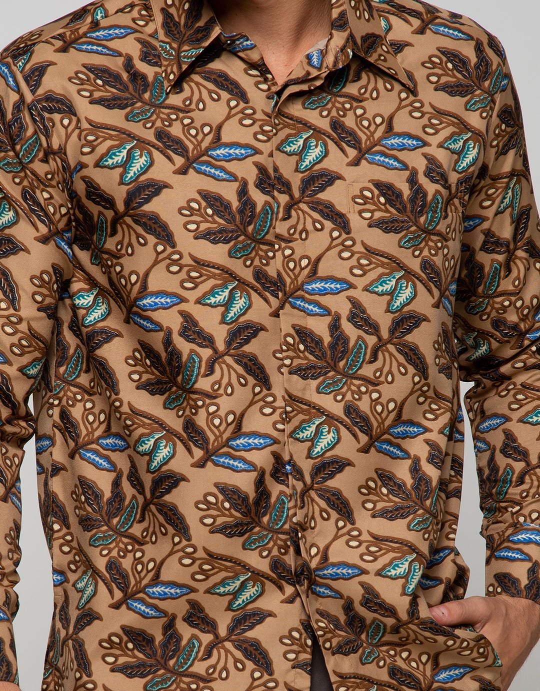 Adikusuma Kemeja Batik Pucuk Daun