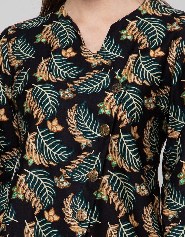 Adikusuma Blouse Batik Striped Leaves