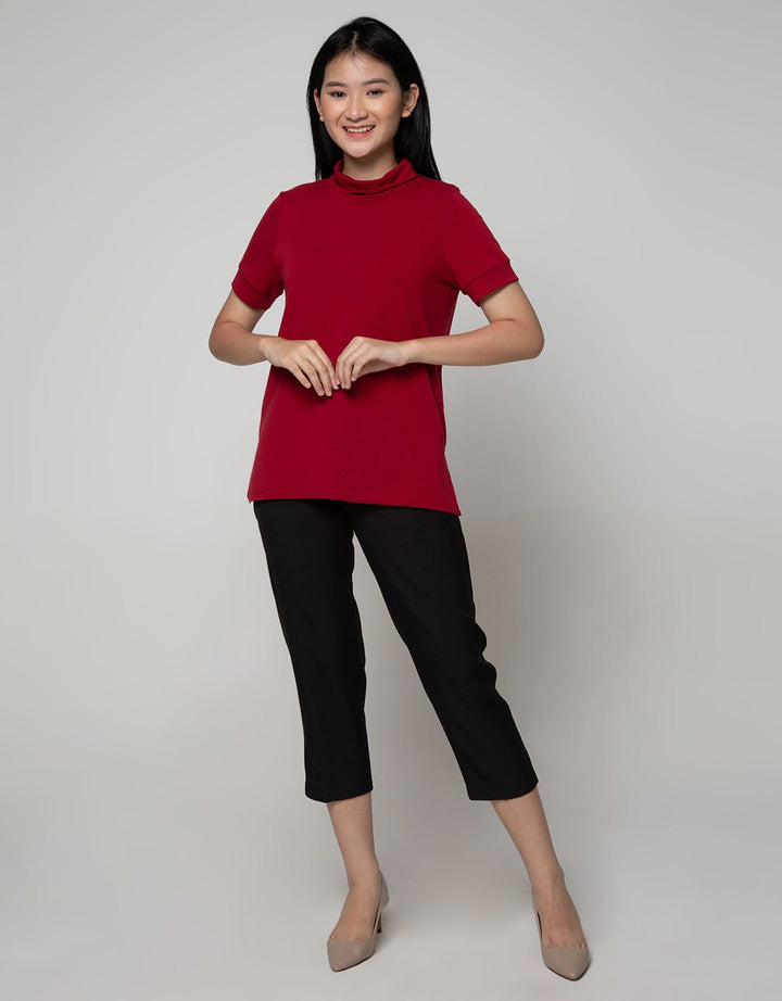 Connexion Capri Pants Crop Stretch With Horn Button Pocket