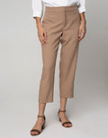 Connexion Capri Pants Crop Stretch With Horn Button Pocket