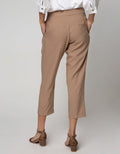 Connexion Capri Pants Crop Stretch With Horn Button Pocket