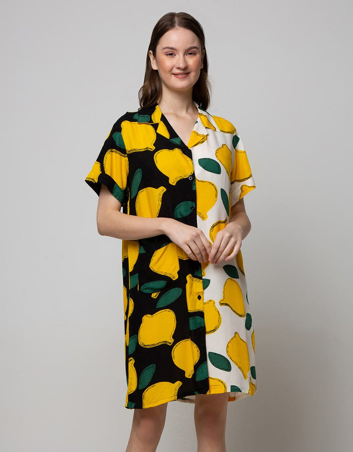 Nevada Short Sleeve Midi Dress Big Lemonia