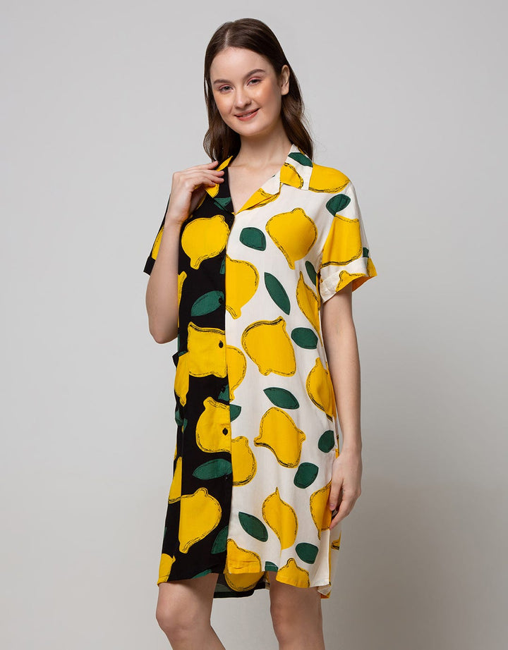 Nevada Short Sleeve Midi Dress Big Lemonia