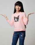 Aero Sweatshirt Sequin Cat Gold