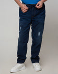 Nevada Long Pants Denim Destroyed Rib