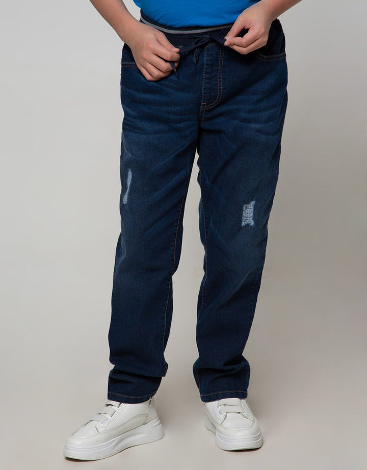 Nevada Long Pants Denim Destroyed Rib