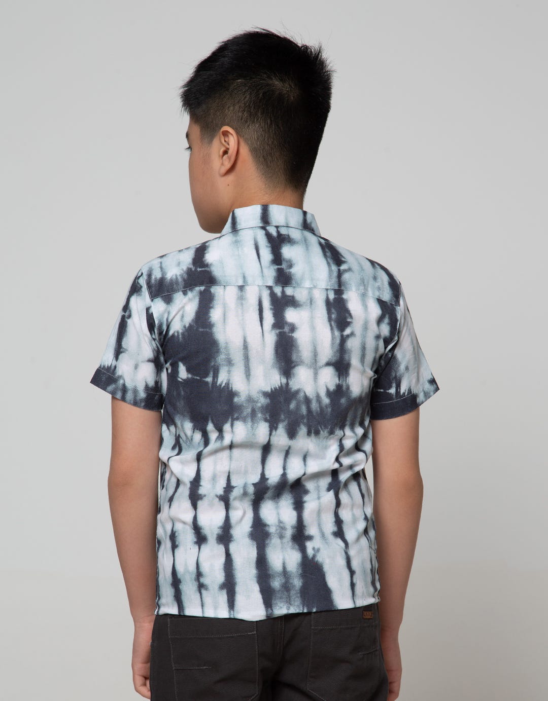 Nevada Short Sleeve Shirt Tiedye Black &amp; White