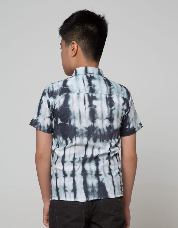 Nevada Short Sleeve Shirt Tiedye Black &amp; White
