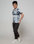 Nevada Short Sleeve Shirt Tiedye Black & White