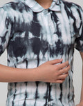 Nevada Short Sleeve Shirt Tiedye Black & White