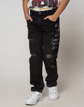 Nevada Denim Long Pants Destroyed Graffiti