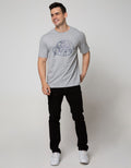 Cole Short Sleeve T-Shirt Print Solid Denim