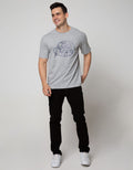 Cole Short Sleeve T-Shirt Print Solid Denim