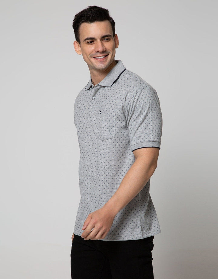 Cole Short Sleeve Polo Shirt Aop Print Diamond