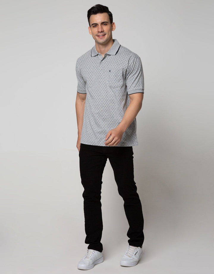 Cole Short Sleeve Polo Shirt Aop Print Diamond