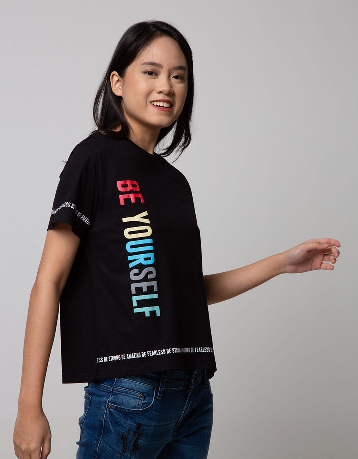 Nevada Short Sleeve T-Shirt Cotton Usa Crop Be Yourself