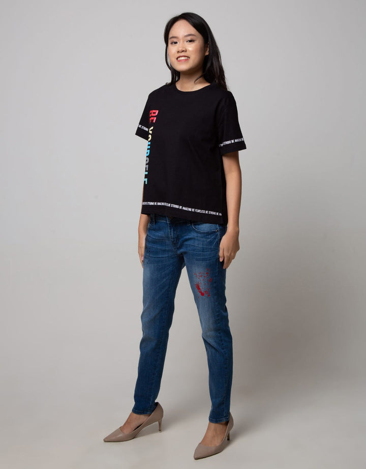 Nevada Short Sleeve T-Shirt Cotton Usa Crop Be Yourself