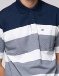 Cole Short Sleeve Polo Shirt Stripe Chest