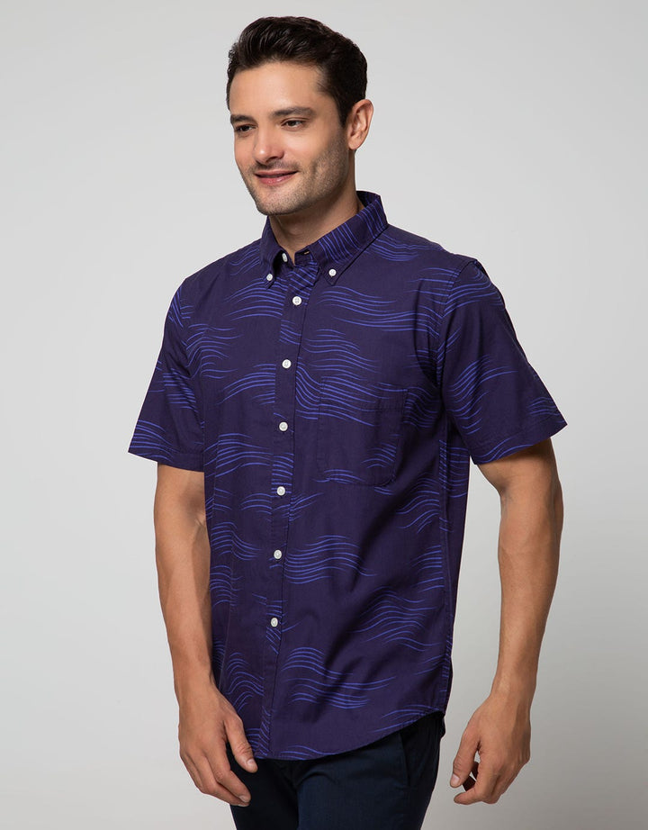 Cole Short Sleeve Shirt Print All Over Wave