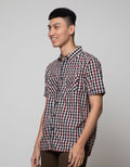 Watchout Jeans Plaid Shirt Double Chest Pocket