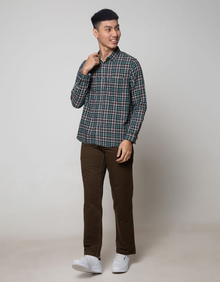 Watchout Jeans Shirt Plaid Motif