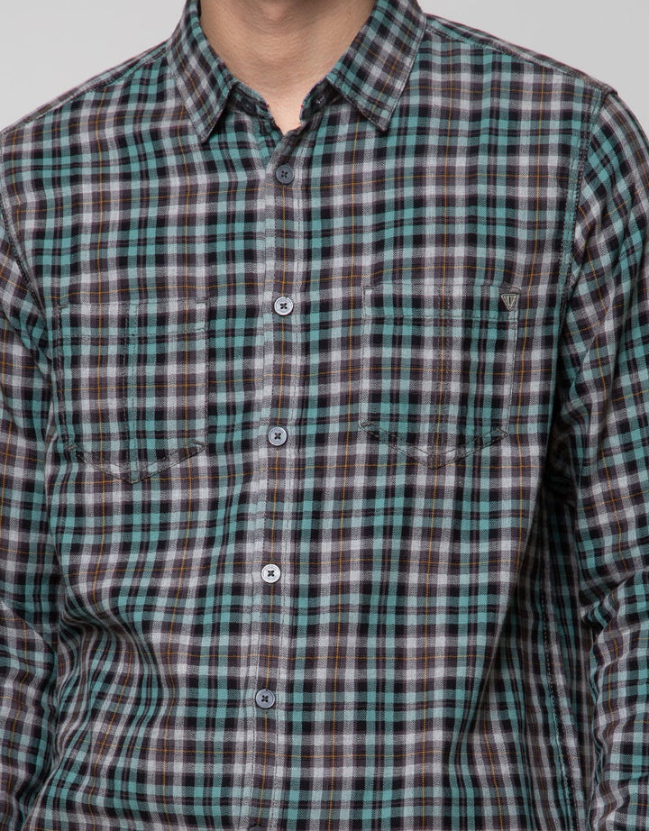 Watchout Jeans Shirt Plaid Motif