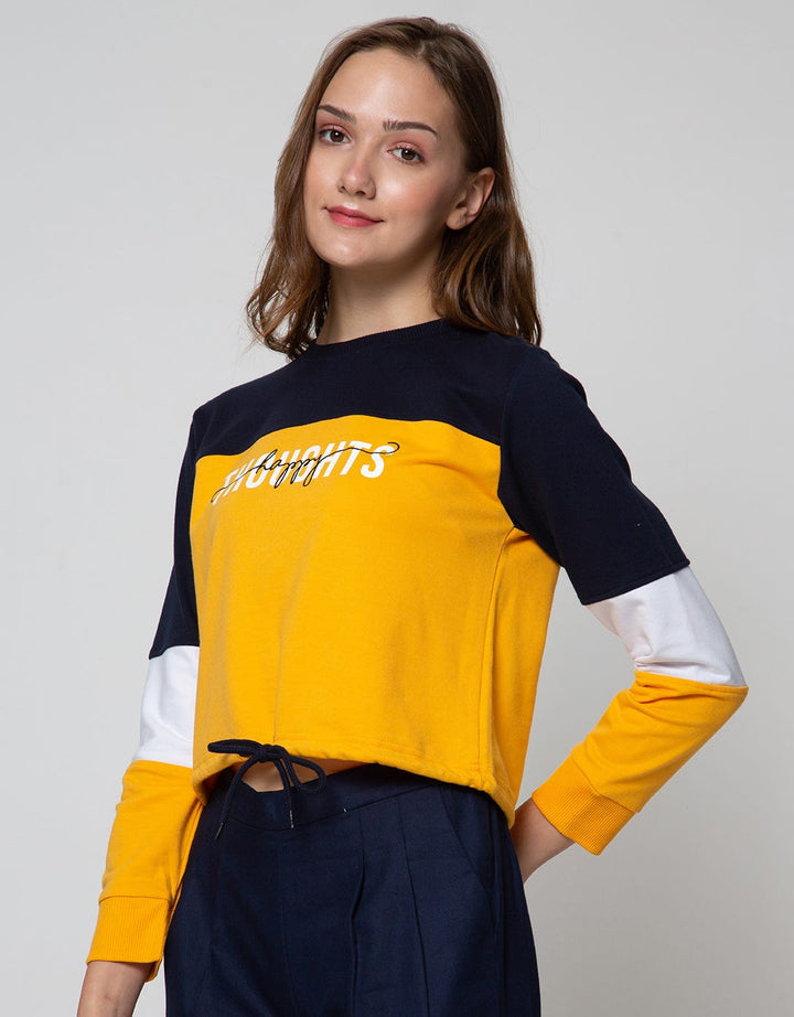 Nevada Sweatshirt Solid Cut And Sew Happy Thoughts
